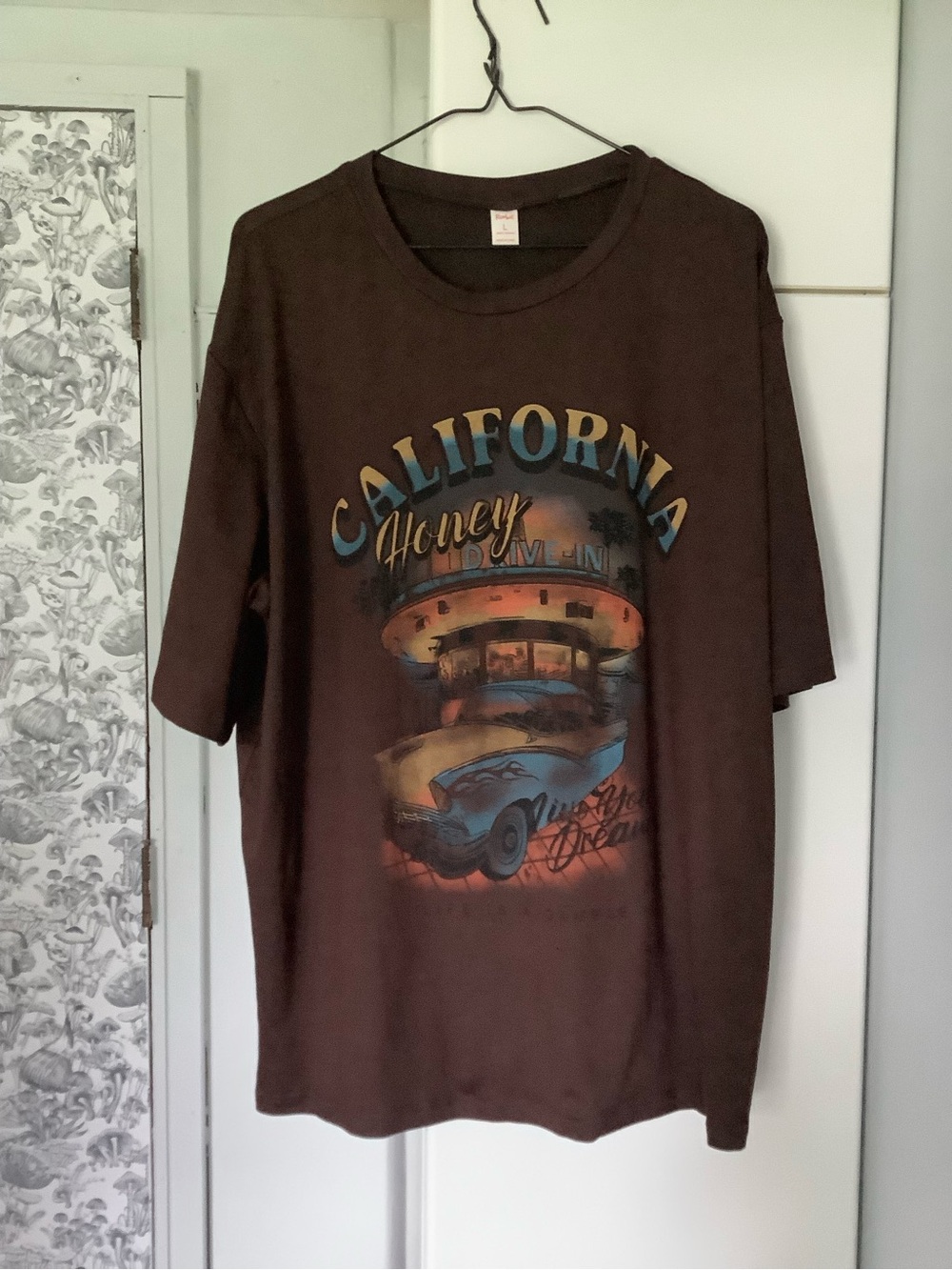ROMWE Brown 'California Honey' Short-Sleeve Graphic Tee